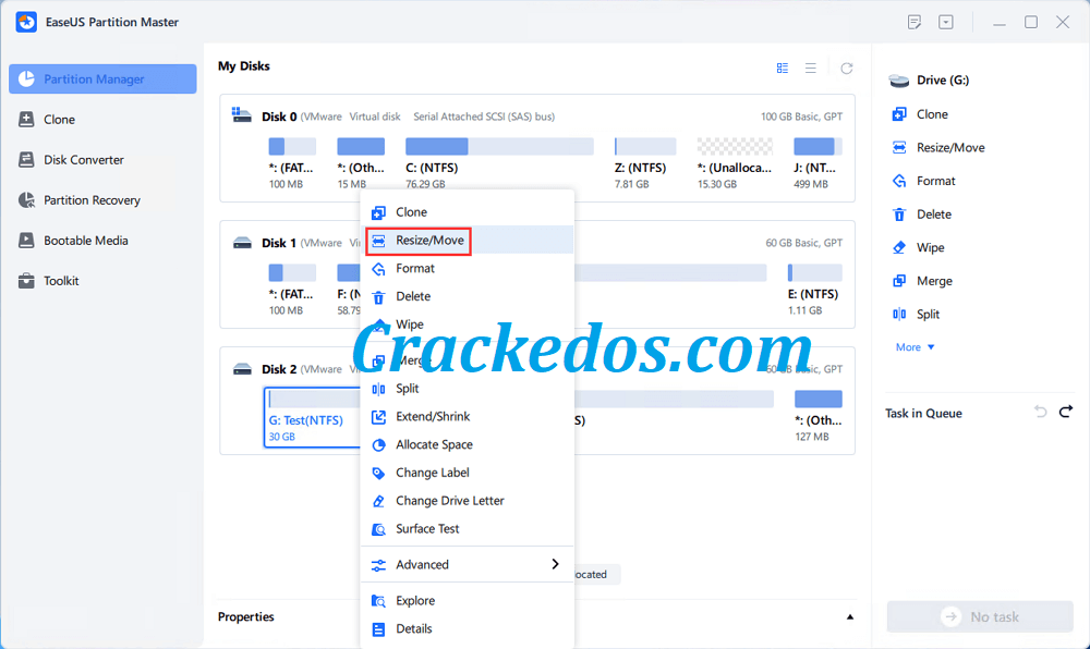 EaseUS Partition Master Crack + License Key Free Download